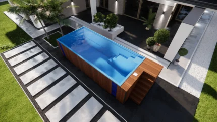 Freistehender GFK Pool Sunrise