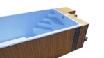 Freistehender GFK Pool Nightfall Grau 7,06 x 2,68 x 1,6 m