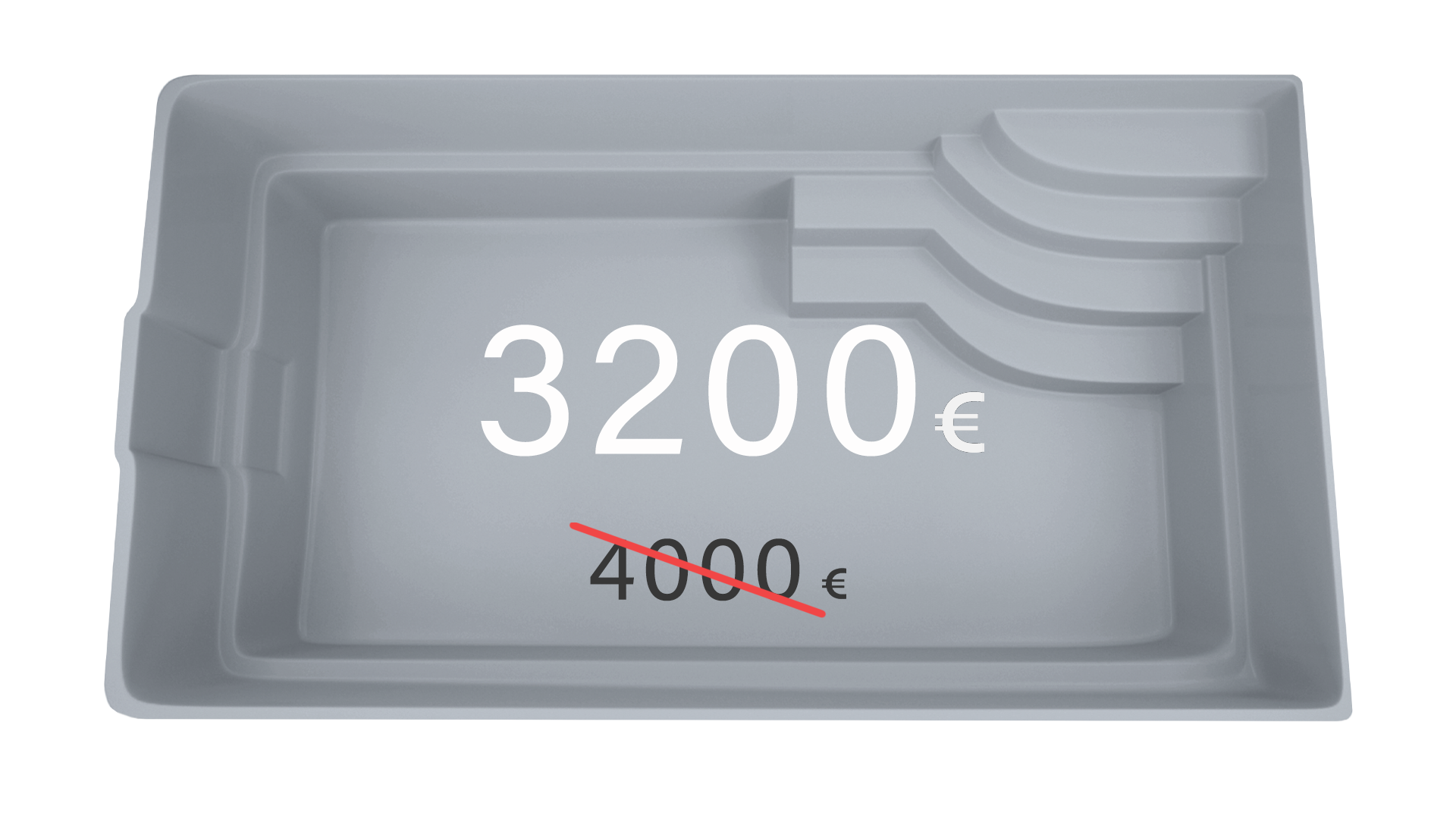 OFFER SPAIN EUR GFK Pool Spanien Grau 6,2 x 3 x 1,46 m