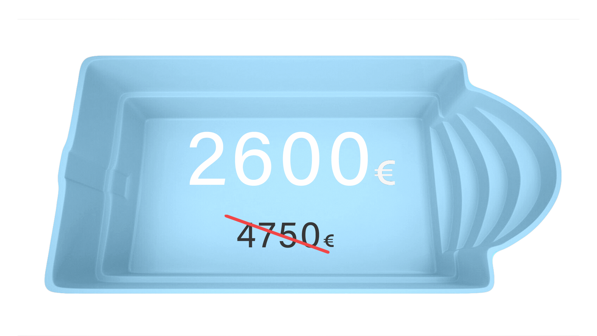 OFFER BPR8 EUR GFK Pool Italien Blau 8 x 3,2 x 1,5 m