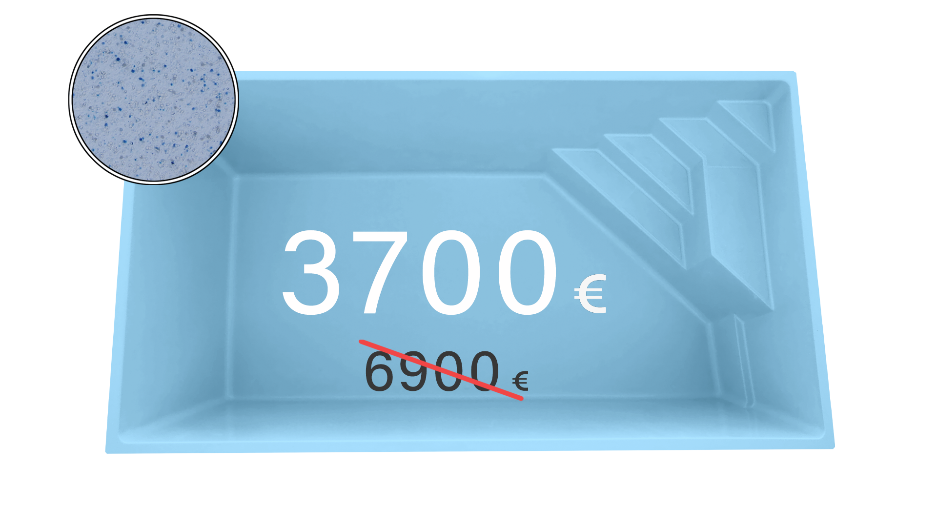 OFFER NIGHTFALL N6 3D TOP COT BLUE EUR GFK Pool Nightfall 3D-Blau TOP-KOT 6 x 3 x 1,5 m