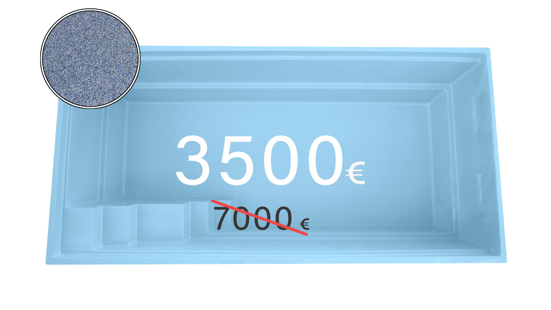 OFFER SUNRISE S5 FIREPAINT BLUE EUR Premium-GFK Pool Sunrise in elegantem PolyTherm Blau